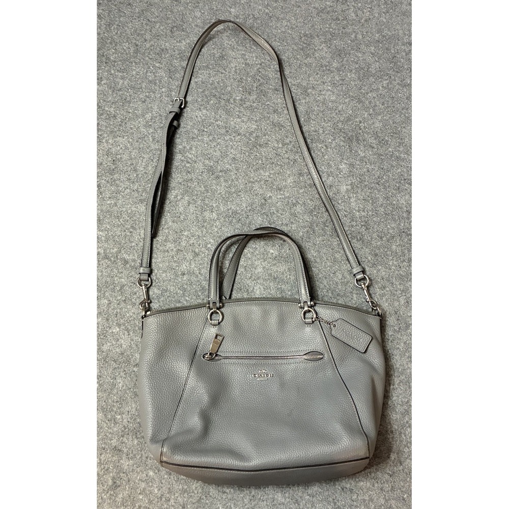 Coach 79997 Prairie Satchel Pebbled Leather Crossbody Bag AS IS Missing Zipper